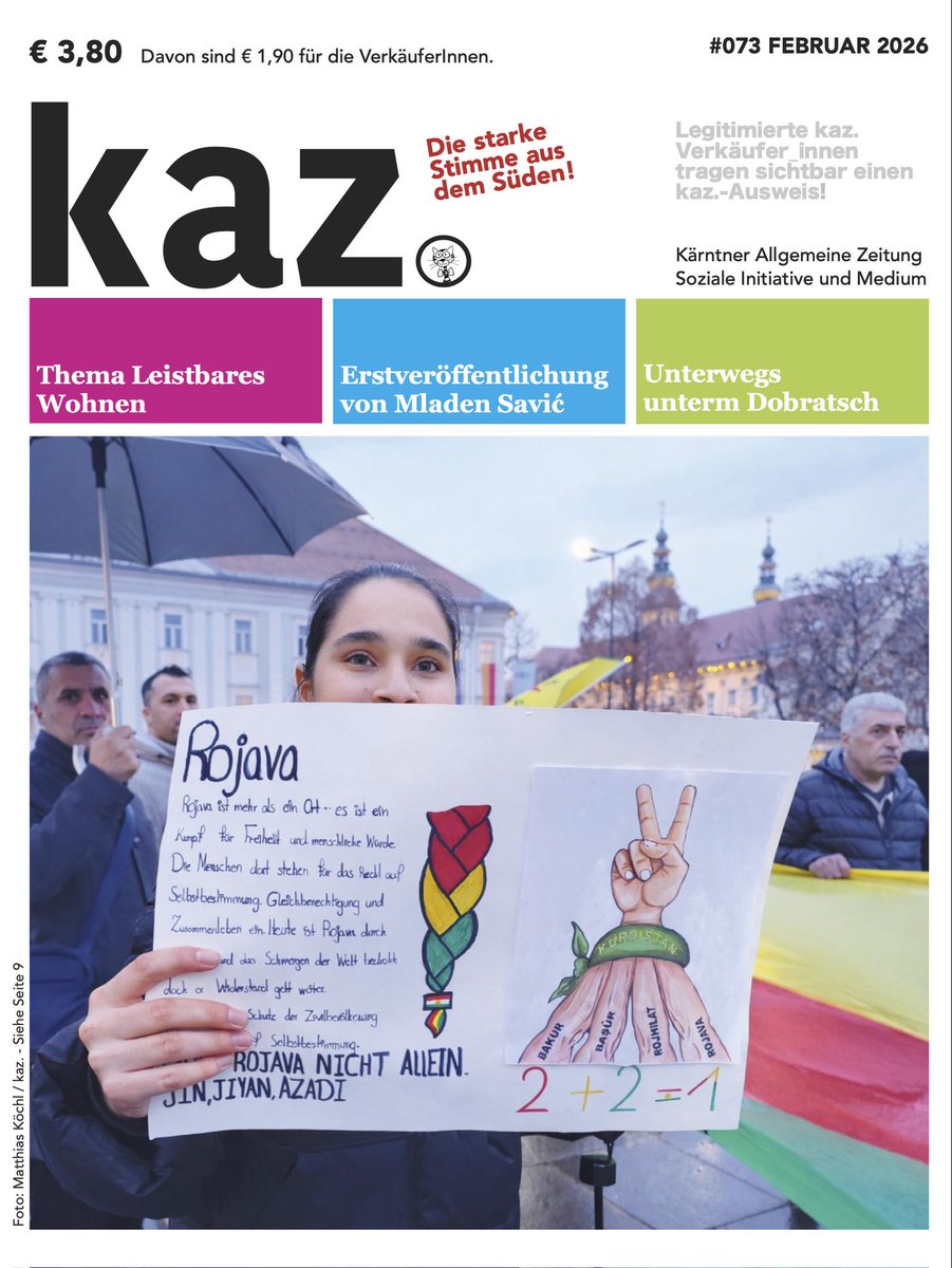 Die Februar-Ausgabe ist da!
Inspirierende Geschichten, bewegende Schicksale und spannende Einblicke:  
🌍 Flucht und Hoffnung  
🏠 Wohnraumkrise  
🔥 Hexenverfolgung  
✊ Stimmen der Revolution  
🎨 Kultur &amp; Widerstand  

Hol sie dir jetzt &amp; unterstütze unabhängigen Journalismus!
