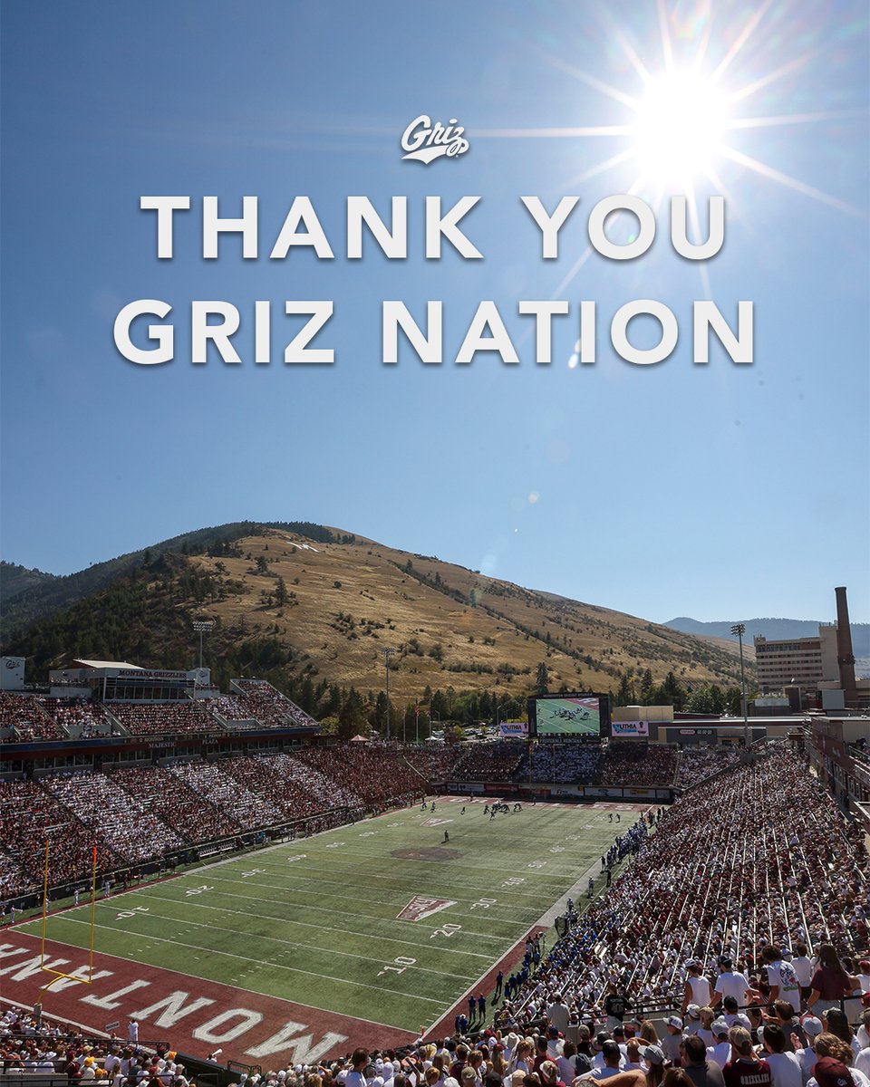UMGRIZZLIES's tweet photo. It was a record-breaking fall thanks to each of you!

𝐆𝐫𝐢𝐳 𝐍𝐚𝐭𝐢𝐨𝐧 𝐢𝐬 𝟏 𝐨𝐟 𝟏! 🏈⚽🏐 #GoGriz https://t.co/GTQbGDMBBB