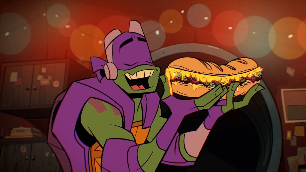Toasted avocado baco-bagel-rito with cheese. #RiseoftheTMNT #ROTTMNT