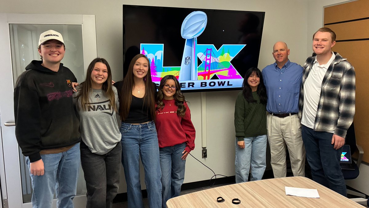Final #SuperBowl planning meeting before we travel to the Bay! Our <a href="/naz_sports_/">Northern Arizona Sports</a> reporters are primed for some amazing <a href="/naztoday/">NAZ Today</a> shows! Give them a follow: <a href="/adrianasparksss/">Adriana Sparks</a>, <a href="/connoremery22/">Connor Emery</a>, <a href="/BAdamsPortfolio/">Bryan Adams</a>, <a href="/alyssavalerie00/">Alyssa Munoz</a>, <a href="/reeseclarke_/">Reese Clarke</a>, <a href="/JessalynGarciaa/">Jessalyn Garcia</a>