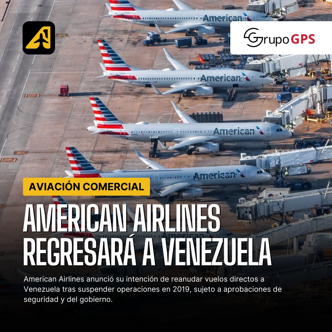 aviacionline's tweet photo. Venezuela volverá al mapa de American Airlines después de seis años de ausencia https://t.co/wGZbObLDv2 https://t.co/GiMjNiVnFj