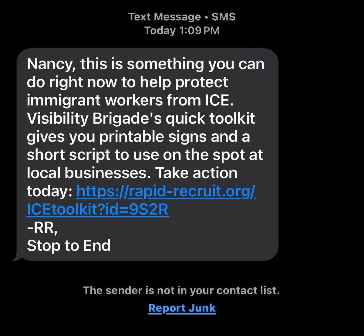 Nancy113_'s tweet photo. @SteveRob Anyone else in Maine getting spam messages like this? https://t.co/XkbM8hqEgg