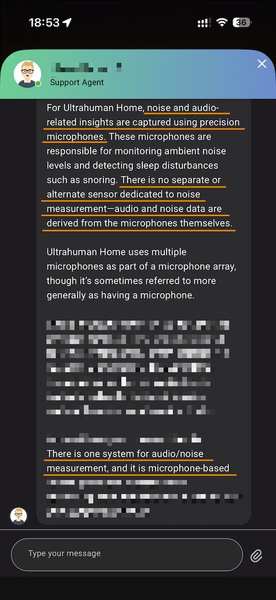 TomHodler's tweet photo. Hey @UltrahumanHQ! Can you confirm if for tracking environment's noise levels Ultrahuman Home is using microphone(s) or a dedicated sensor (that is not a microphone)? It seems that Support Agents can't figure this out ;) https://t.co/zXwOcvBqzv