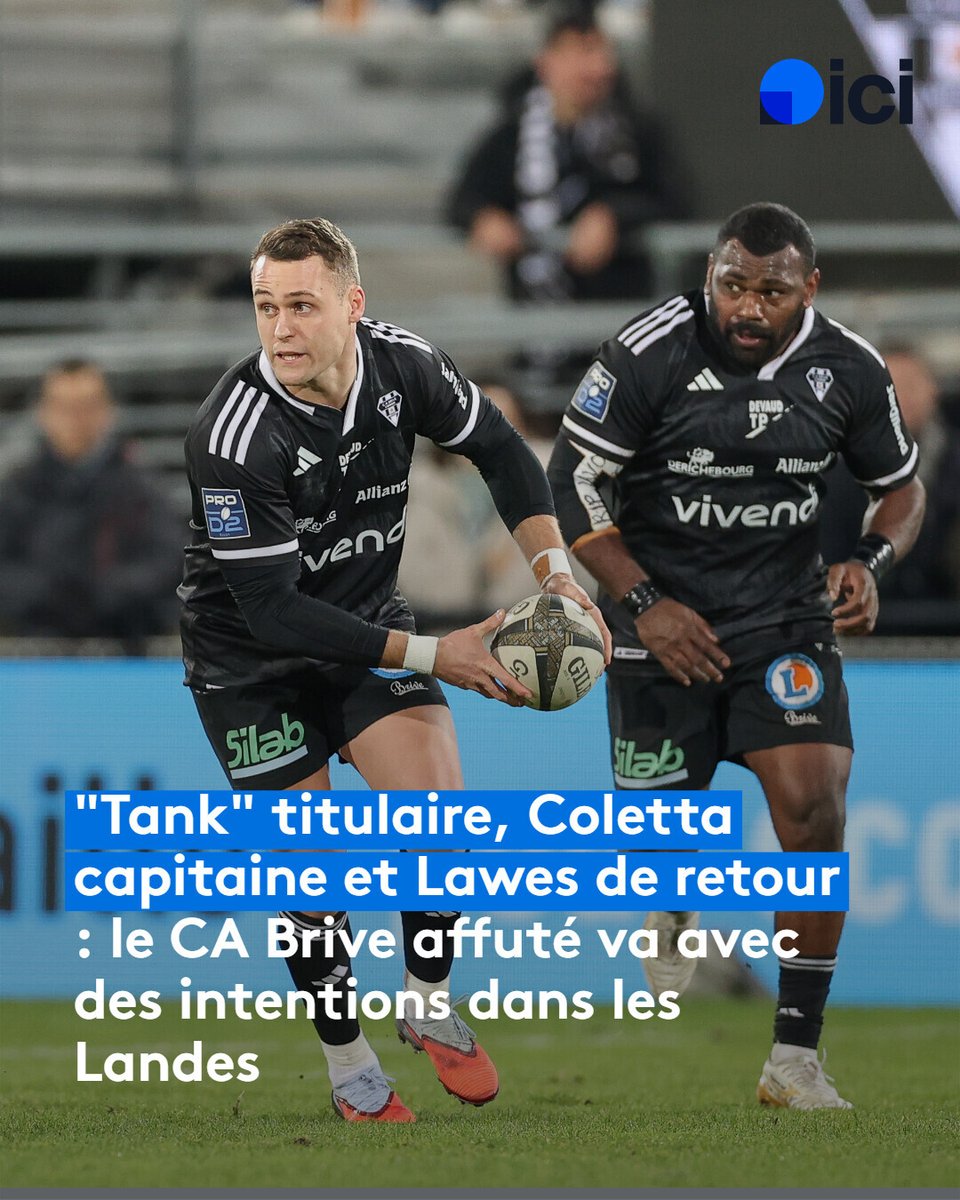 🎙️ "C'est une très grande opportunité pour nous"
⚫⚪ Le CA Brive en mission dans les Landes. Les corréziens se déplacent à Mont-de-Marsan pour la 19e journée de Pro D2 à 19h30. 
📝 Découvrez les noms cochés par PHB et le staff 
#SMRCAB #Rugby #ProD2
➡️ l.ici.fr/PhLj