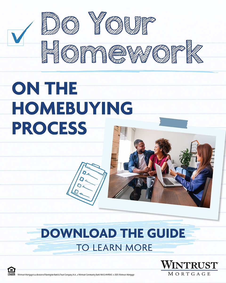 Buying your first home is an incredible life milestone-but it comes with a little bit of learning. Fortunately, we've prepared the perfect study guide to help you ace the test. Reach out to me today or click here to download our homebuyer's guid wintrustmortgage.com/content/dam/wi…