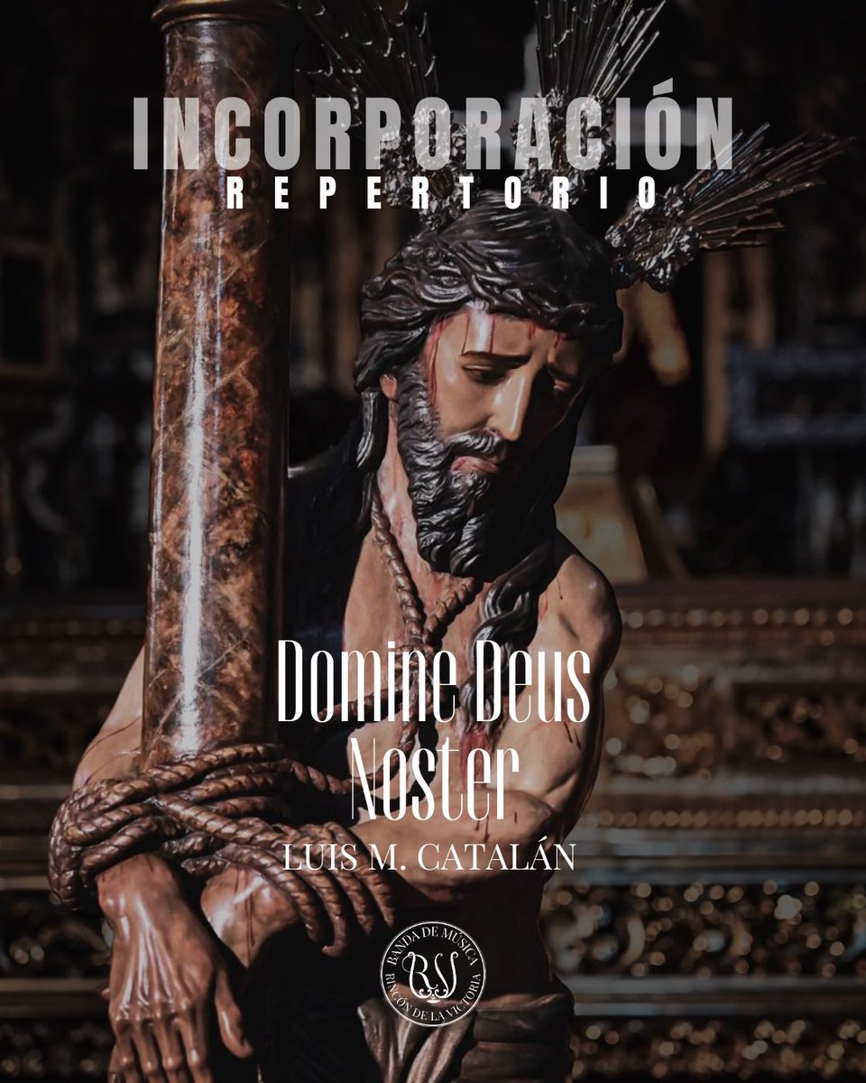 REPERTORIO 2026 🎼

Nos complace anunciar la segunda incorporación de nuestro repertorio… DOMINE DEUS NOSTER, obra de  Luis M. Catalán.

#AlCompásdelRincón #IncorporaciónMusical #MúsicaCofrade #Repertorio2026