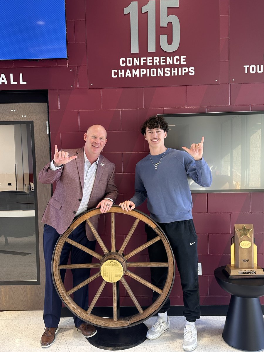 ChampMayo_2026's tweet photo. Great two days with @CoachJoshLynn and @coachkbleil 🔥 blessed to receive an offer to play football @WTAMUFootball #ARWTDY 

@CoachPresident @Coach_T_Rocco @_Recruit_Temple @mfarrellsports @WTAMUBuffs https://t.co/o2cx1NW3bR