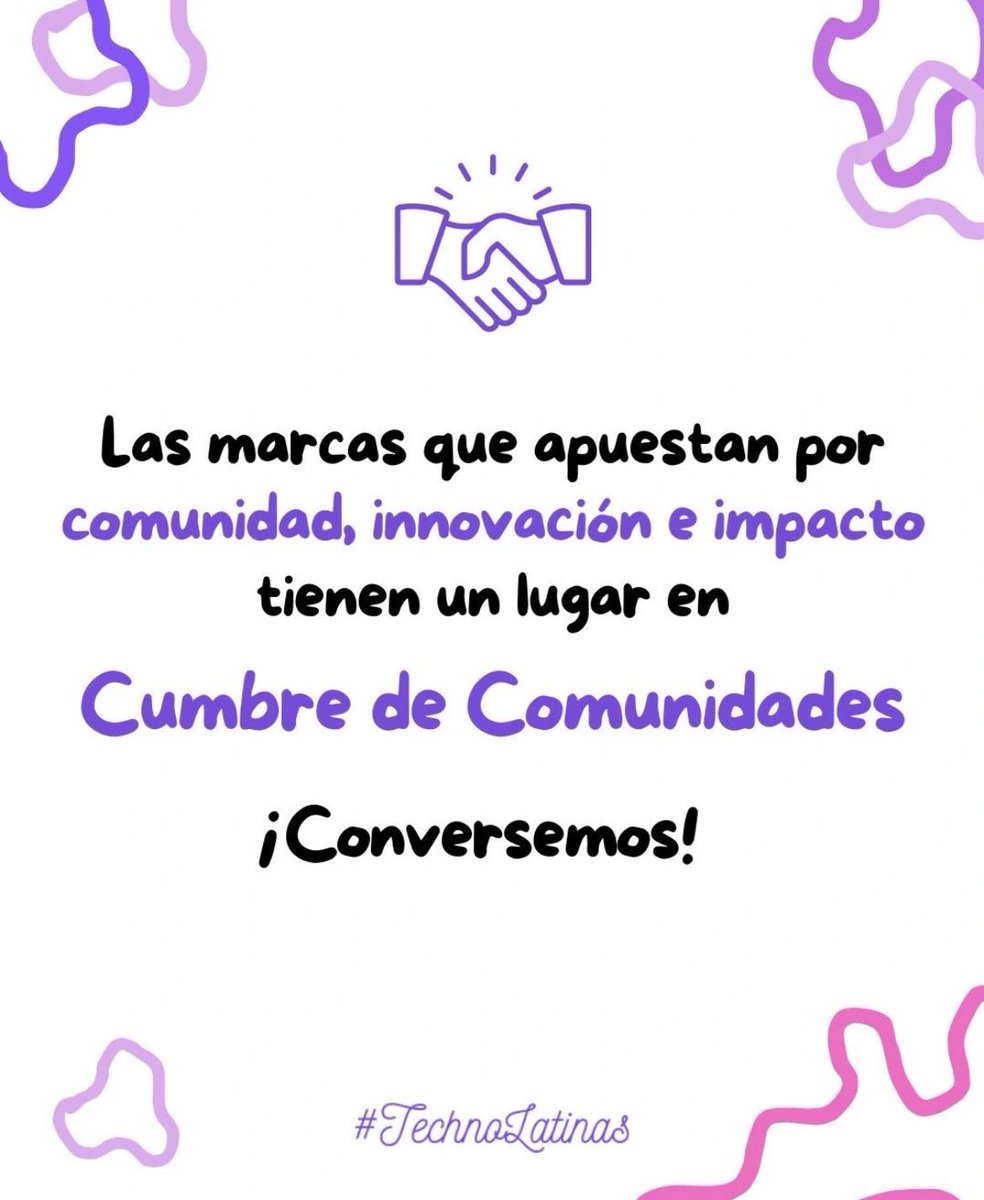 😌 Queremos involucrar a empresas y organizaciones 🤖en el crecimiento y desarrollo de comunidades de mujeres en tecnología a través de #CumbreDeComunidades

Si consideras que la presencia de tu organización puede aportar a esta visión, mándanos un DM💻🌸💫
#WomenInTech