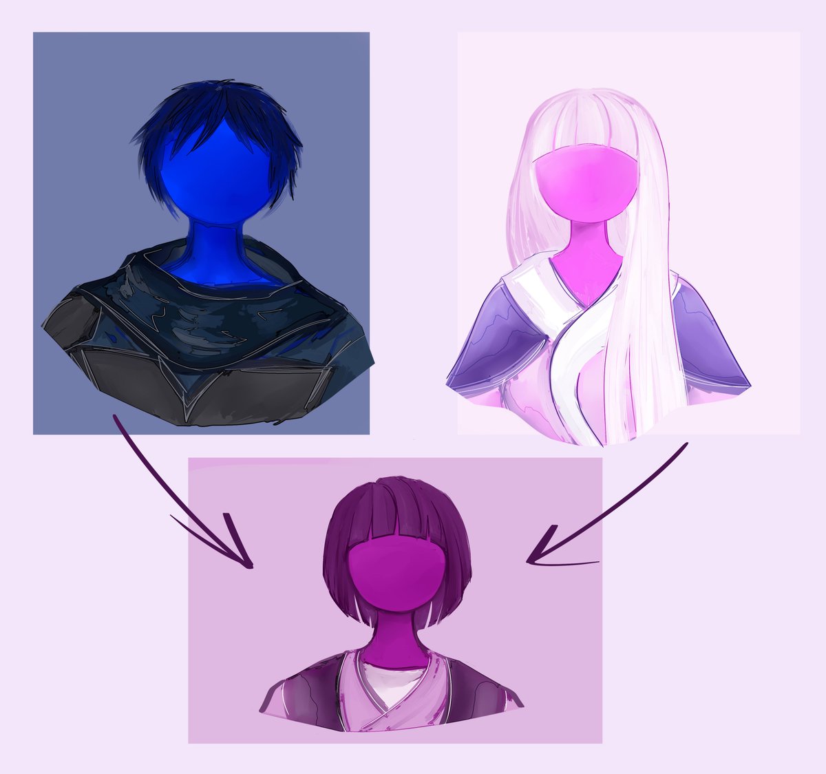 #avm #alanbecker #navy #orchids #purple
I confess I did it again.
I realized Purple's hair should have been much shorter.
Plus, all sorts of minor edits.