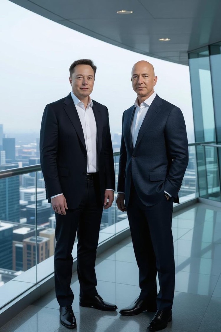 Elonmuskfeem1's tweet image. In your opinion, who is the greatest man of all time?

A:Elon Musk
B:Jeff Bezos