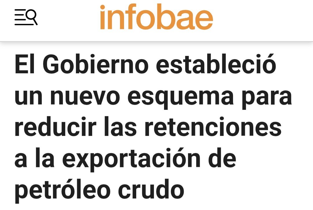 javierlanari's tweet photo. Sigue la baja de impuestos. Ahora al petróleo (de 8% a 0%). No hay medida más federal que quitar retenciones. Ningún país crece castigando a la producción y a las exportaciones... https://t.co/goTQ4SEV62