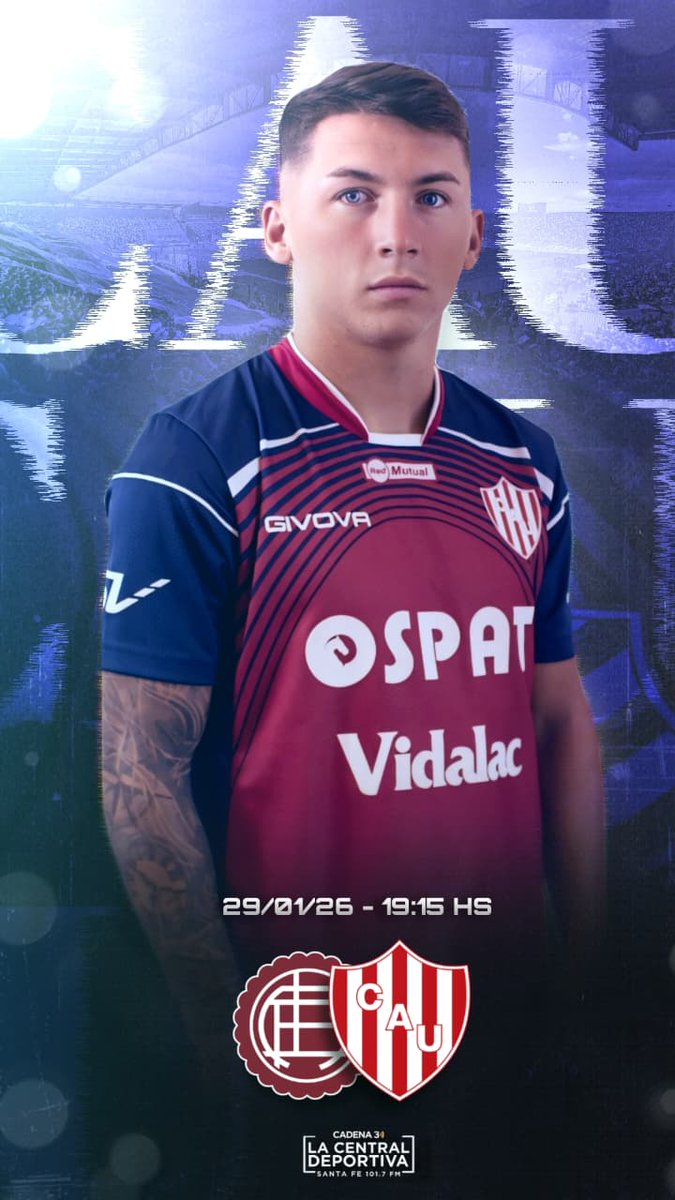 Este Jueves desde las 18 hs escuchá #Lanús - #Unión por @cadena3com Santa Fe FM 📻 101.7 + Cadena3.com + App + Youtube junto al equipo de <a href="/lacentrald_sf/">LA CENTRAL DEPORTIVA</a> ....el equipo que juega en todas las canchas