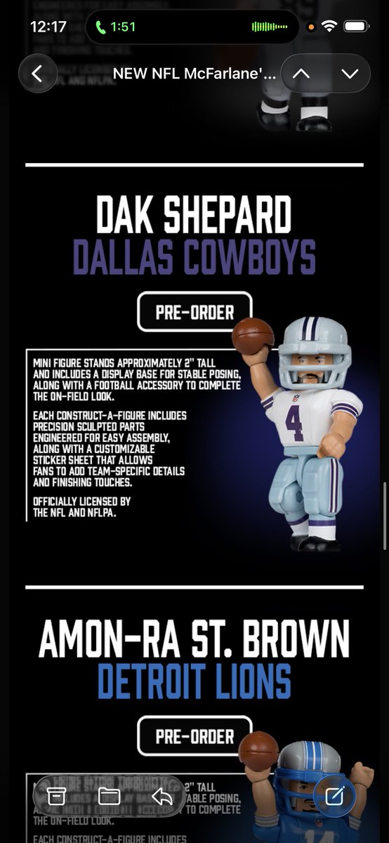 alycat1210's tweet photo. @mcfarlanetoys just got your email for new nfl figs.. Last I checked, his name is Dak Prescott. https://t.co/3sTu6m9Wbp