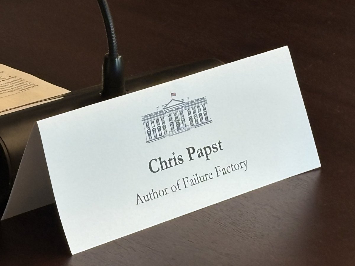 chrispapst's tweet image. LIFE MOMENT:

Spent this morning @WhiteHouse on a panel w/ @EDSecMcMahon talking public education/school choice.

I was asked to discuss my work @FOXBaltimore &amp;amp; book, FAILURE FACTORY: How Baltimore Schools Deprive Taxpayers/Students of a Future

#Honored 

amazon.com/dp/B0FNDQQY1T