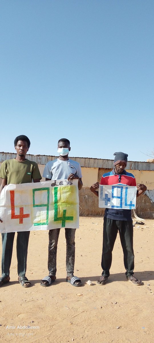 AbdulHalim71671's tweet photo. Here we again...
From Agadez humanitarian center...
We are demanding a decent life....
🟢(( 494  ))🟢 Days of peaceful protest
at Agadez humanitarian center 
in Niger state
Please help US 
#pleasehelpUS
@UN @Refugees @UNGeneva @UNHumanRights @UNmigration @UNICEF https://t.co/puMJ5fPXKa