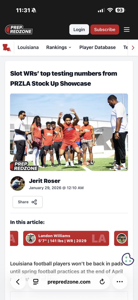 LandonWill2029's tweet photo. Amazing results from the prepredzone camp in Br. Blessed for another opportunity to perform. The work is showing. Thanks to @PrepRedzone @JeritRoser @coachjwilburn @ShreveGators #blessedandhighlyfavored https://t.co/1GRGSShs4e
