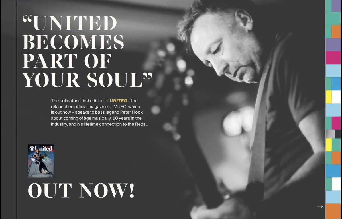 The first issue of ‘UNITED’ - the newly relaunched official magazine of <a href="/ManUtd/">Manchester United</a> - is out now and contains a feature interview about my 50 years in music &amp; lifelong association with the club.

Available now at newsagents/online.

(Interview by <a href="/Stoneroses74/">Stephen Canavan</a>.)