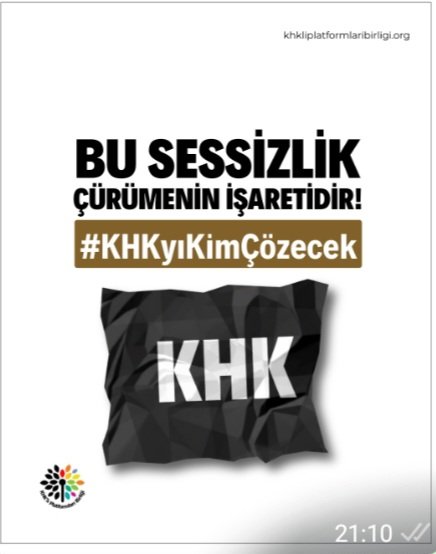 Herkes canı acıdığında hukuk ve adalet vurgusu yapıyor. Bu durumda ülkenin demokratik bir zemine ulaşması için herkesin hukuksuzluk mağduru (mu) olması gerekiyor.
#KHKyıKimÇözecek