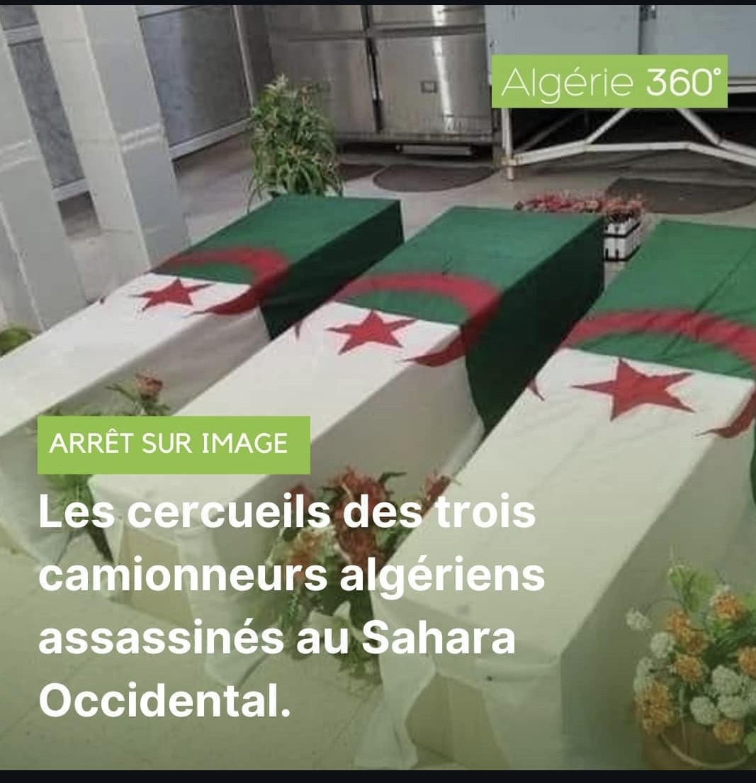 anonyme21331's tweet photo. Allah yerhemhoum

Ce n'était que des chauffeurs de camions 

L'armée marocaine qui la bombardés sans raison. https://t.co/aT8HXavYpN