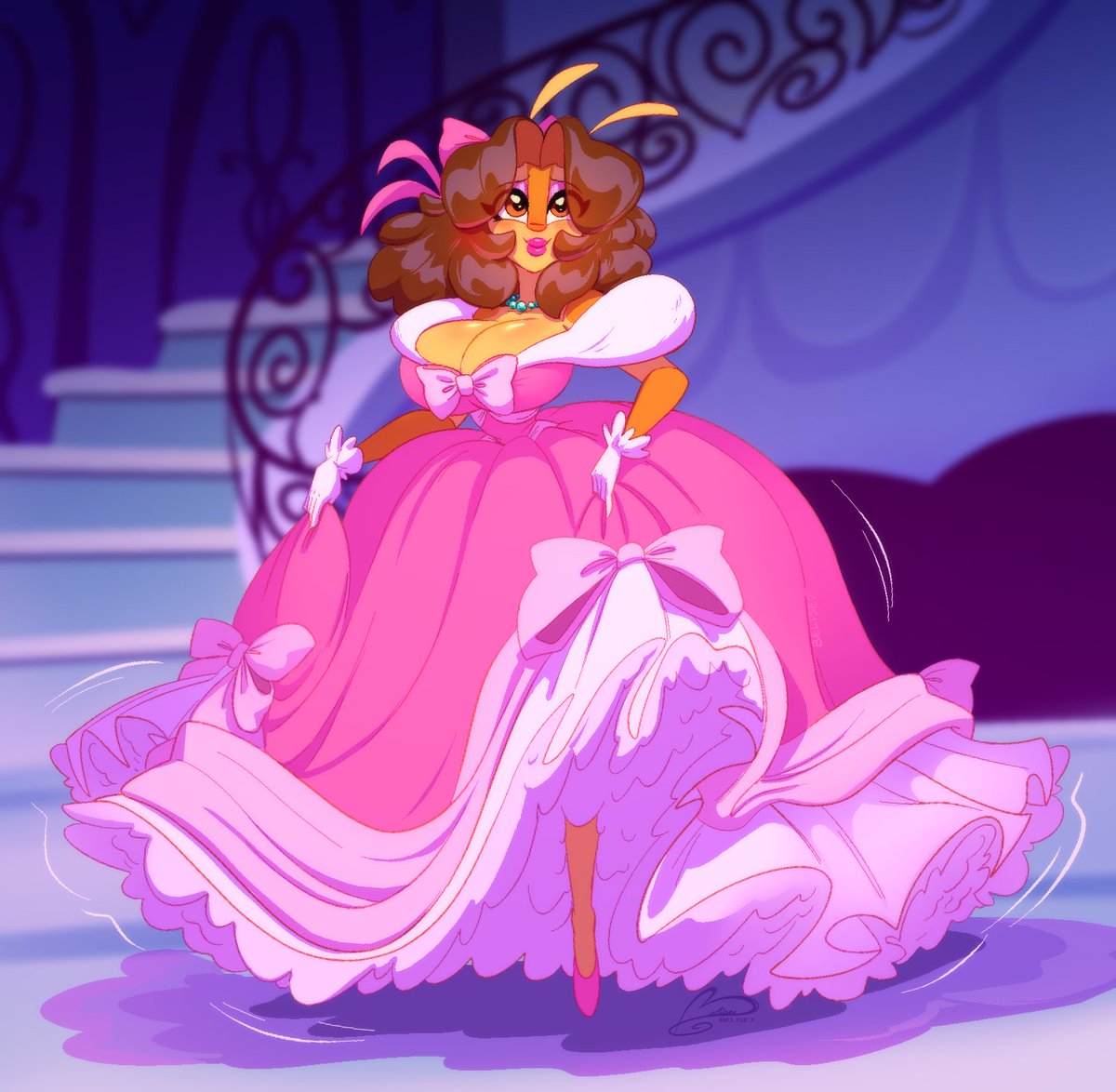 Aaand Armadelle is ready to boogie... (cinderella dress up continuation heeheee) 🩰

Enjoy!