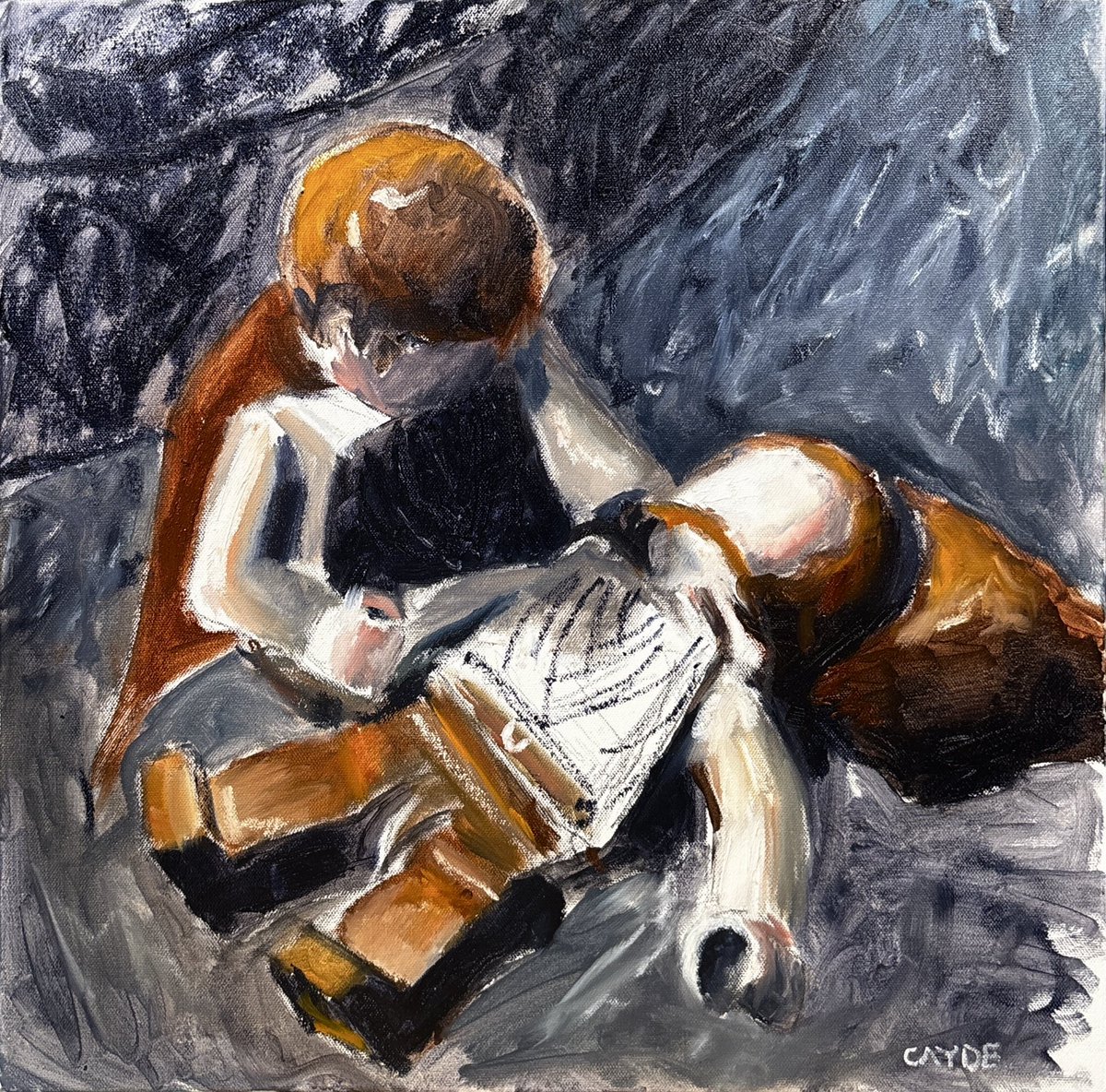 I made an oil painting of Qui Gon Jin’s death in Lego Star Wars