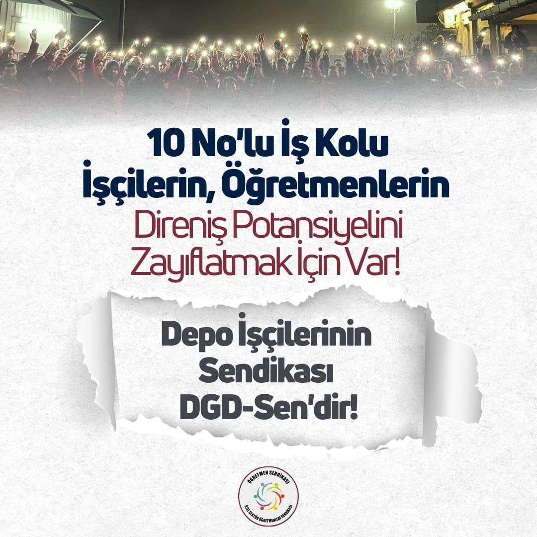 10 No'lu iş kolu uğursuz rolünü bir kez daha oynuyor. Sendikalar, demokratik kitle örgütleri, yüreği sınıf mücadelesinden yana atan herkes dikkati bu yöne de çekmelidir. 

Direniş kapasitesi ve eylemler 10 No'lu iş kolunun içinde eritiliyor; mücadeleye katılan emekçiler sendikal