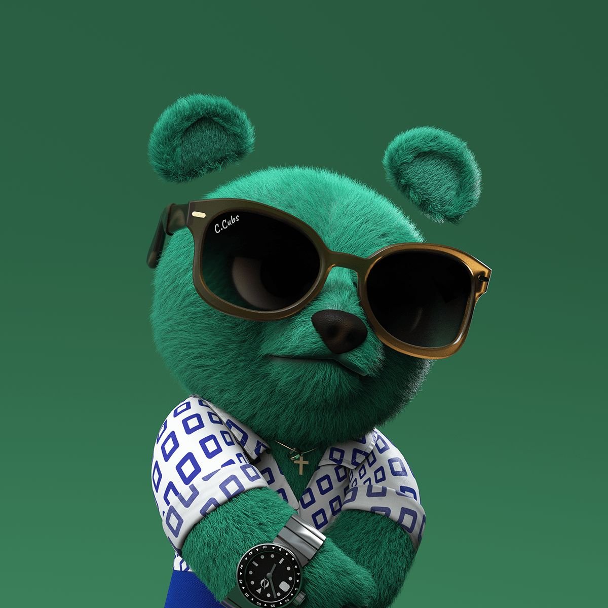josseph_1996's tweet photo. Actually looks decent for a profile picture, even if the whole animal-with-sunglasses meta has been done to death. The fur texture on this C.Cubs bear is weirdly satisfying to look at. 🧸 https://t.co/XVUnSVzccy