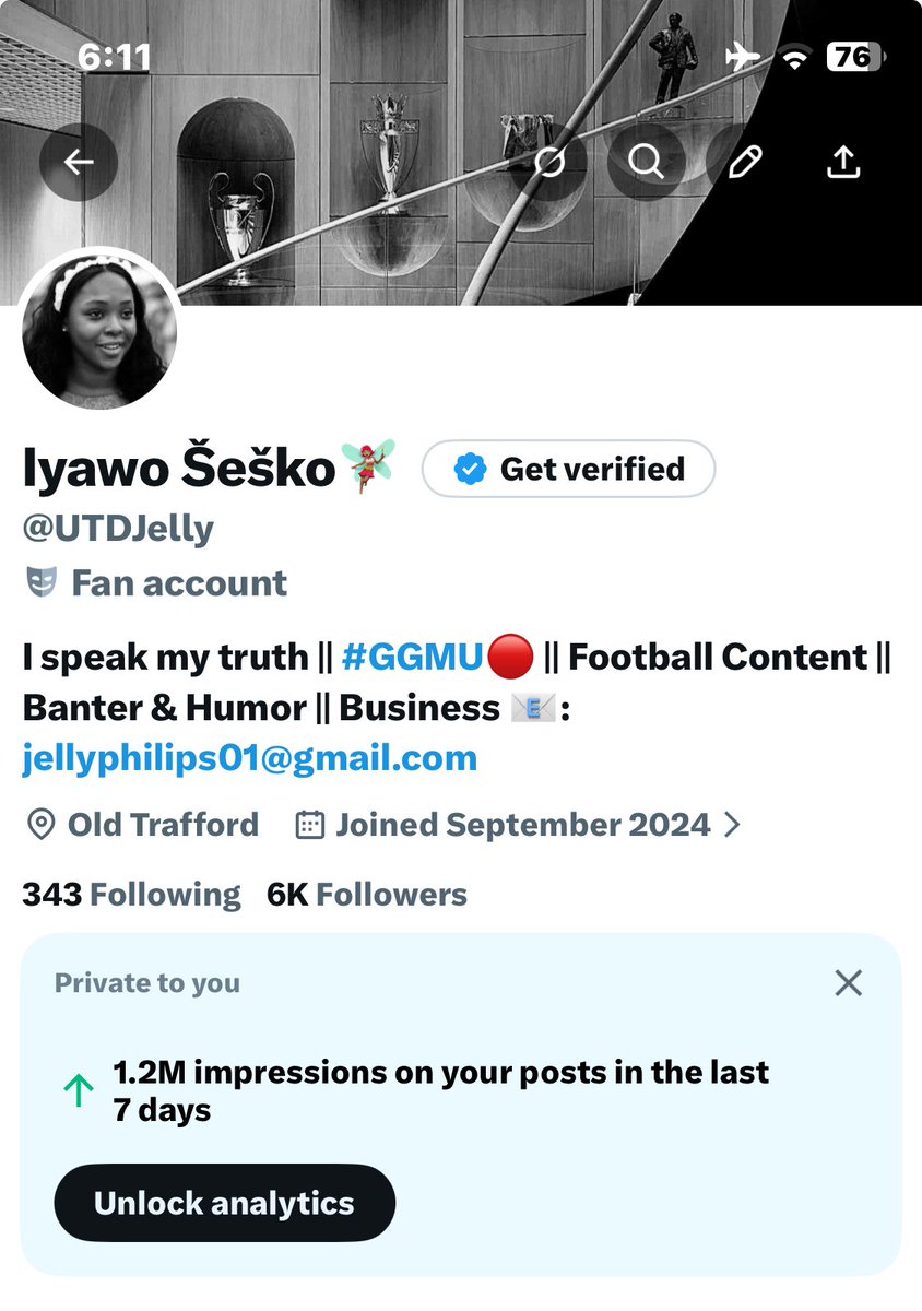 UTDJelly's tweet image. Thank you for 6 million family. ❤️🫶🏾

I want to follow at least 500 people before the end of the day. Kindly follow me, like and repost this tweet.
Comment “Done” so i can easily notice and follow back. 🎊