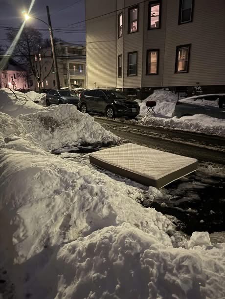 Who put their bed out as a space saver?