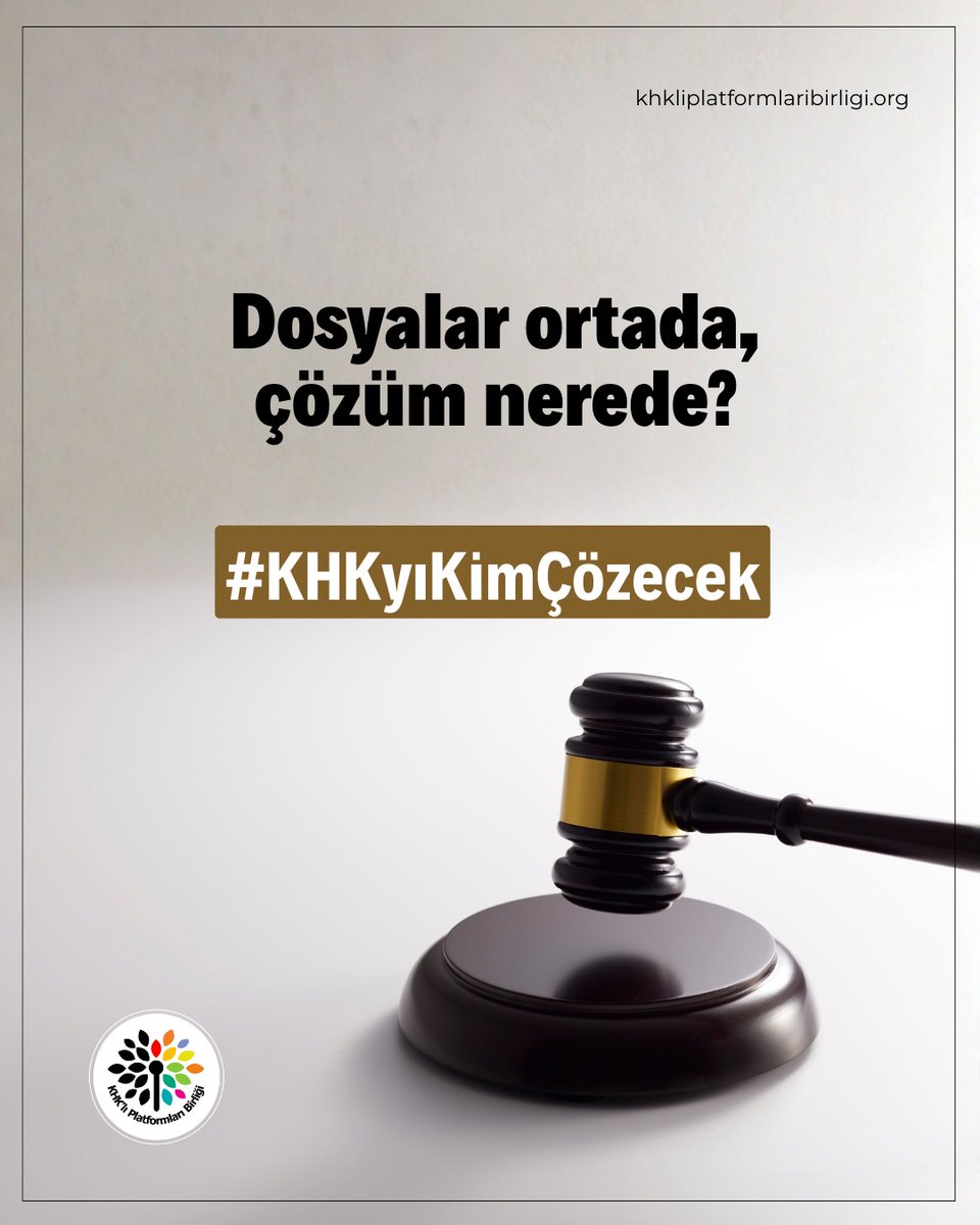 #KHKyıKimÇözecek
Bu mesele vicdan sahibi olan herkesin ilgilenmesi ve çözüm için irade göstermesi gereken bir mesele.Çünkü tam anlamı ile bir enkazla karşı karşıyayız. Ve artık çözüm istiyoruz.