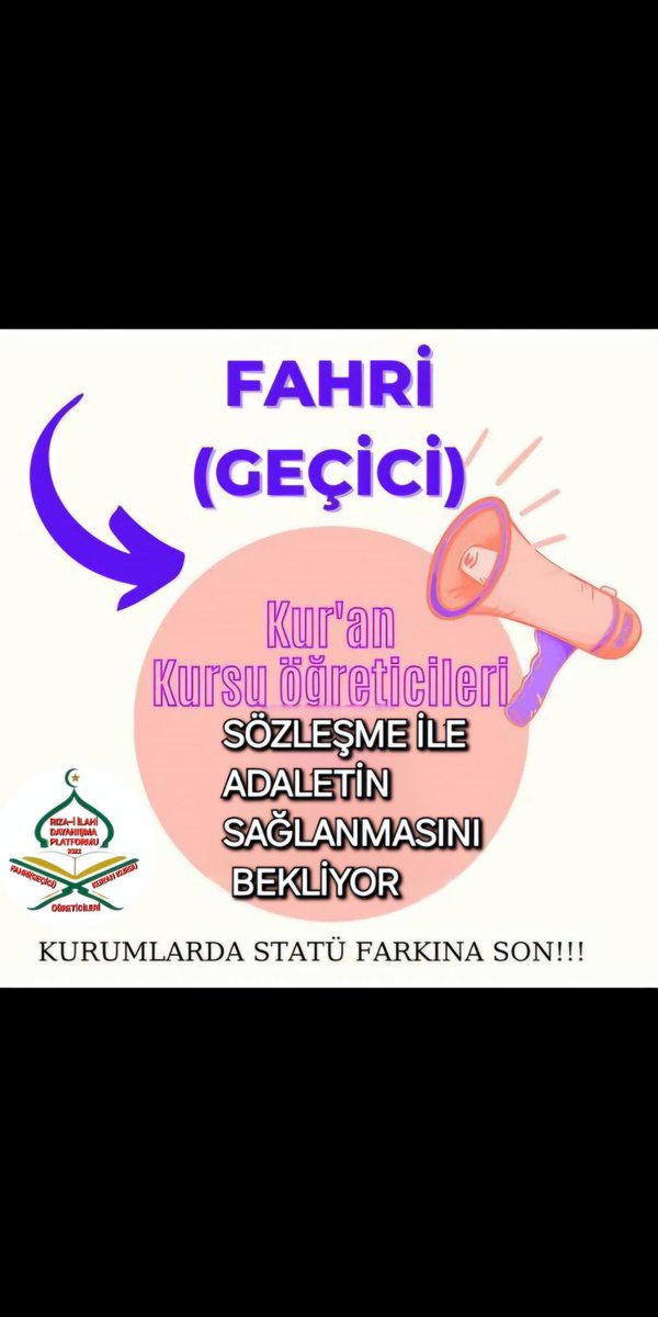 Geçici Doktor Yok
Geçici Mühendis Yok
Geçici Hakim Yok
Geçici Kaymakam Yok
Geçici Savcı Yok
Geçici Hemşire Yok

Geçici (Fahri) Kur'an Kursu Öğreticisi var. 
Fahri Hocalara #sözleşme bekliyoruz
<a href="/AvOzlemZengin/">Av. Özlem Zengin 🇹🇷</a> <a href="/Avkthalilozturk/">Halil ÖZTÜRK</a> <a href="/isikhanvedat/">Prof. Dr. Vedat Işıkhan</a> <a href="/csgbakanligi/">T.C. Çalışma ve Sosyal Güvenlik Bakanlığı</a> <a href="/erkanakcay45/">Erkan Akçay</a> <a href="/_aliyalcin_/">Ali YALÇIN</a>