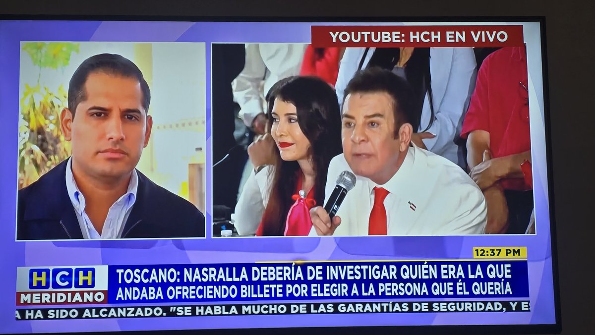 El diputado <a href="/Jhosytoscano/">Jhosy Toscano</a> le dice a Salvador Nasralla que si los que comen en la mesa con el no le dicen la verdad, el si se la va a decir, que el no recibió dinero por elegir a <a href="/TommyZambranoM/">Tommy Zambrano</a>, que averigüe quienes de los que le rodean andaban ofreciendo dinero para votar por