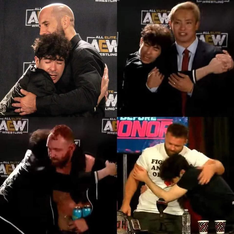 karateliveoak's tweet photo. Hey @THEVinceRusso ...How is it okay for Tony Khan to hug his employees like a Make A Wish kid meeting John Cena, but not okay for @Iyo_SkyWWE to hug @TripleH ?? Yeah, shut your fucking mouth dipshit. https://t.co/8615UtDjBN