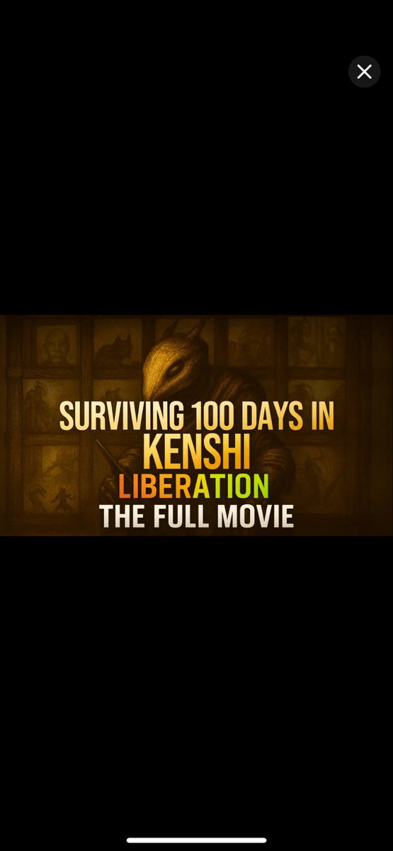 This Saturday, 1/31/2026.
At 12 pm CST.
'Surviving 100 Days in Kenshi | Liberation | The Full Movie' releases! 
1 hour and 44 minutes long and over 150+ hours between recording and editing. #Kenshi <a href="/YouTube/">YouTube</a> 
YouTube Channel Link: youtube.com/@pixilatedchro…