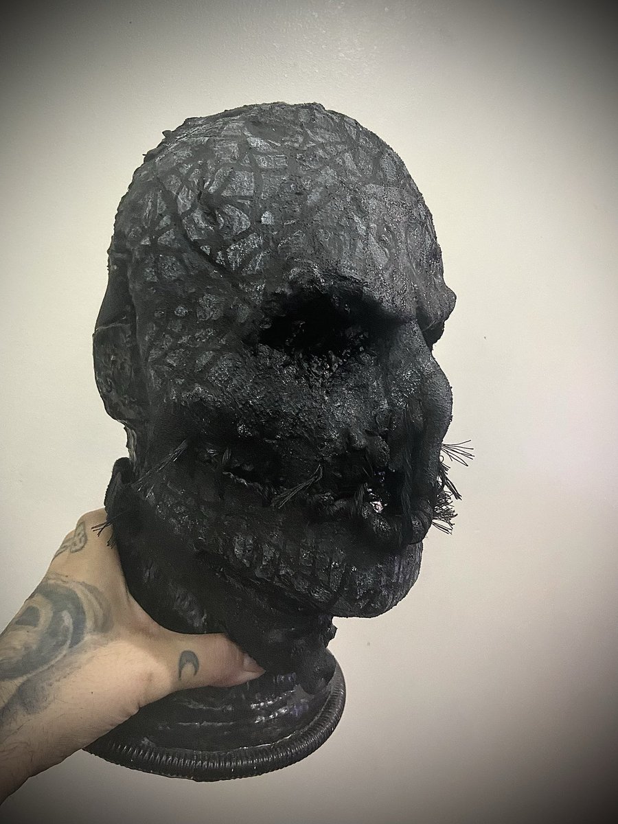 [$150 USD / FREEE US SHIPPING] AVAILABLE NOW! This “old school H7” mask is a blend of latex, burlap, and hand stitched detailing. It features a mobile jawline, and two locking straps. DM me to place an order! #H7ISDEAD