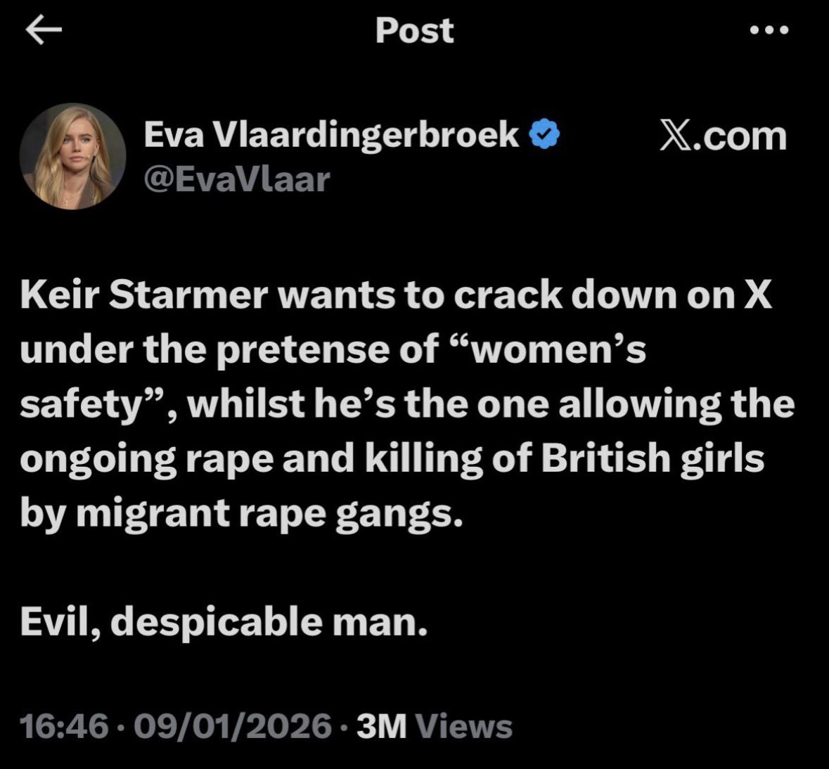 HibberdLarry's tweet photo. Starmer is a traitor &amp; risk to uk!
He is a dictator destroying England allowing rapists and abusers to flood in and gives them money!
We need a civil war here to fix things @realDonaldTrump @elonmusk 
We need @Keir_Starmer @UKLabour out
@reformparty_uk @UKParliament 
#StarmerOut https://t.co/QJgp5M5WlF