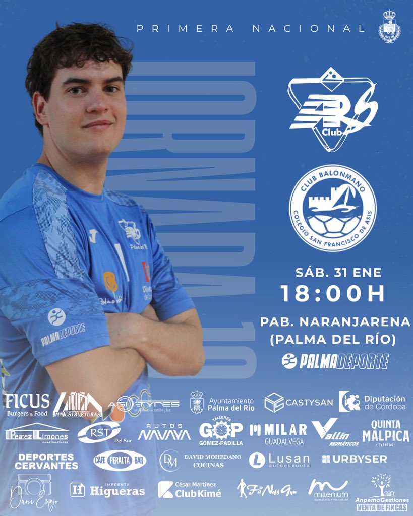 🤾🏼💙🤍 Balonmano | ¡El <a href="/arspalmadelrio/">Club Balonmano Ars Palma del Rio</a> buscará continuar con la racha de victorias en casa!

🔥 El conjunto de #JesúsDíaz está en estado de gracia tras lograr 3 de 3 triunfos en este 2026, y buscarán alargar las buenas sensaciones ante <a href="/cbmsfa_mijas/">Club Balonmano Colegio San Fco. de Asís Mijas</a> 

#palmadeporte