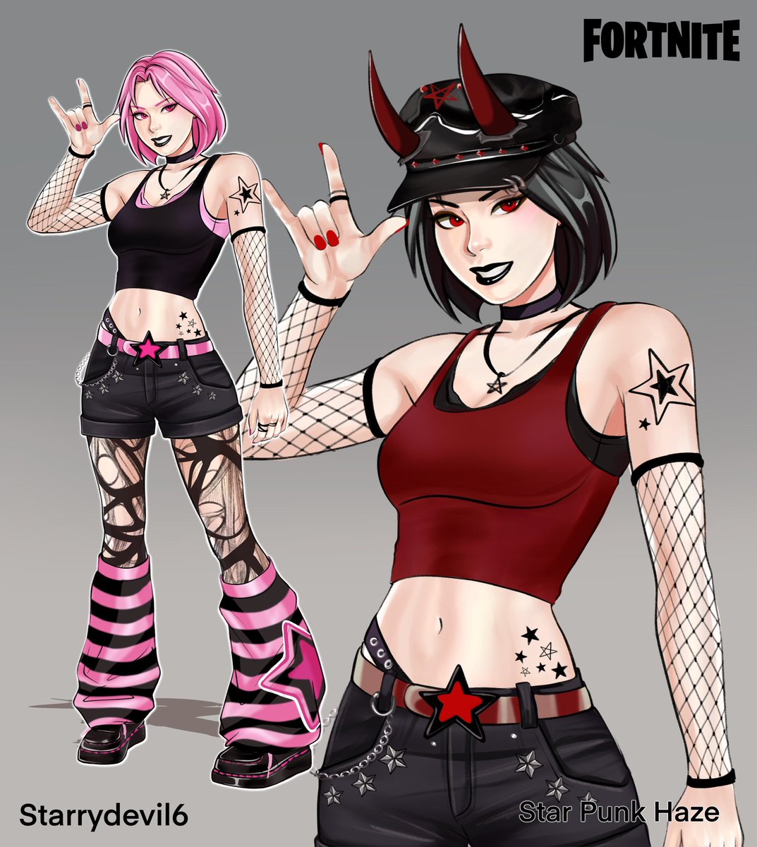 gigis_lab's tweet photo. I had the opportunity to draw Star Punk Haze  for @StarryDevil6 💗
Ty so so much for choosing me
#FortniteArt #fortnite #fortniteconceptart #fortniteconcept 
Full alert in comments https://t.co/RftAy3MoEA
