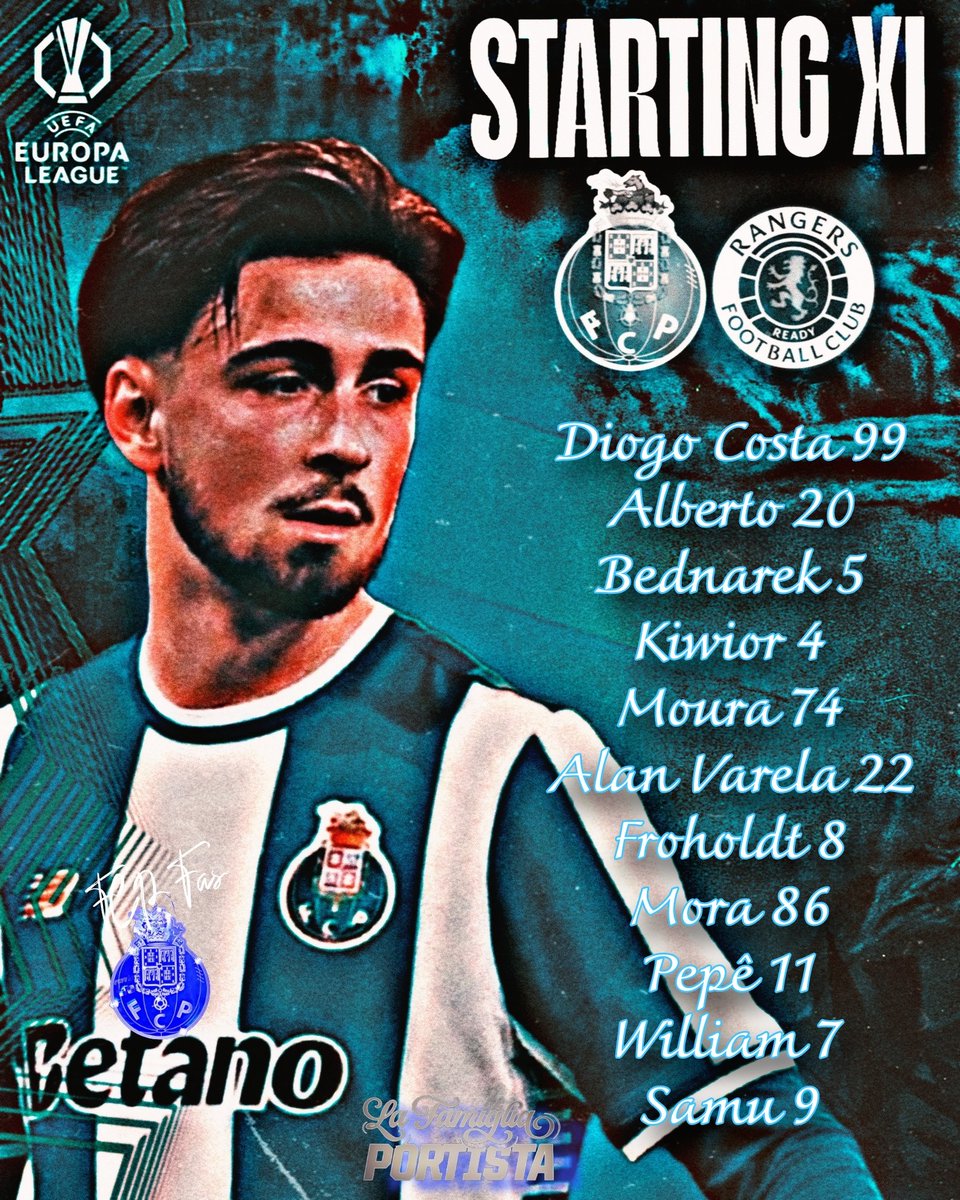 portistas2023's tweet photo. ๐ตโช ๐ฆ๐ง๐๐ฅ๐ง๐๐ก๐ ๐ซ๐
O nosso 11 para #UEL ๐
๐๐๐
๐บ๐๐ฎ๐ฉ๐ฅ๐๐ง๐ญ๐๐ฌ: Clรกudio Ramos, Joรฃo Costa, Eustรกquio, Gabri Veiga, Rosario, Zaidu, Prpic, Martim Fernandes, Gabriel Brรกs, Andrรฉ Miranda, Borja Sainz e Gรผl
#FCPRFC
#SeguimosJuntos #E2ERNO #Farioli #ContraTudoEContraTodos
@portistas2023