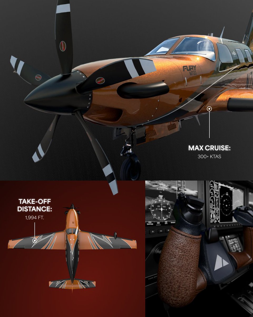 piperaircraft's tweet image. Not your average aircraft.

The M700 Fury brings thoughtful design, intuitive systems, and a cockpit built around real-world flying.

Comment down below your favorite M700 feature ↓

-
#PiperAircraft #FreedomOfFlight #FlyPiper #Aviation #Aircraft