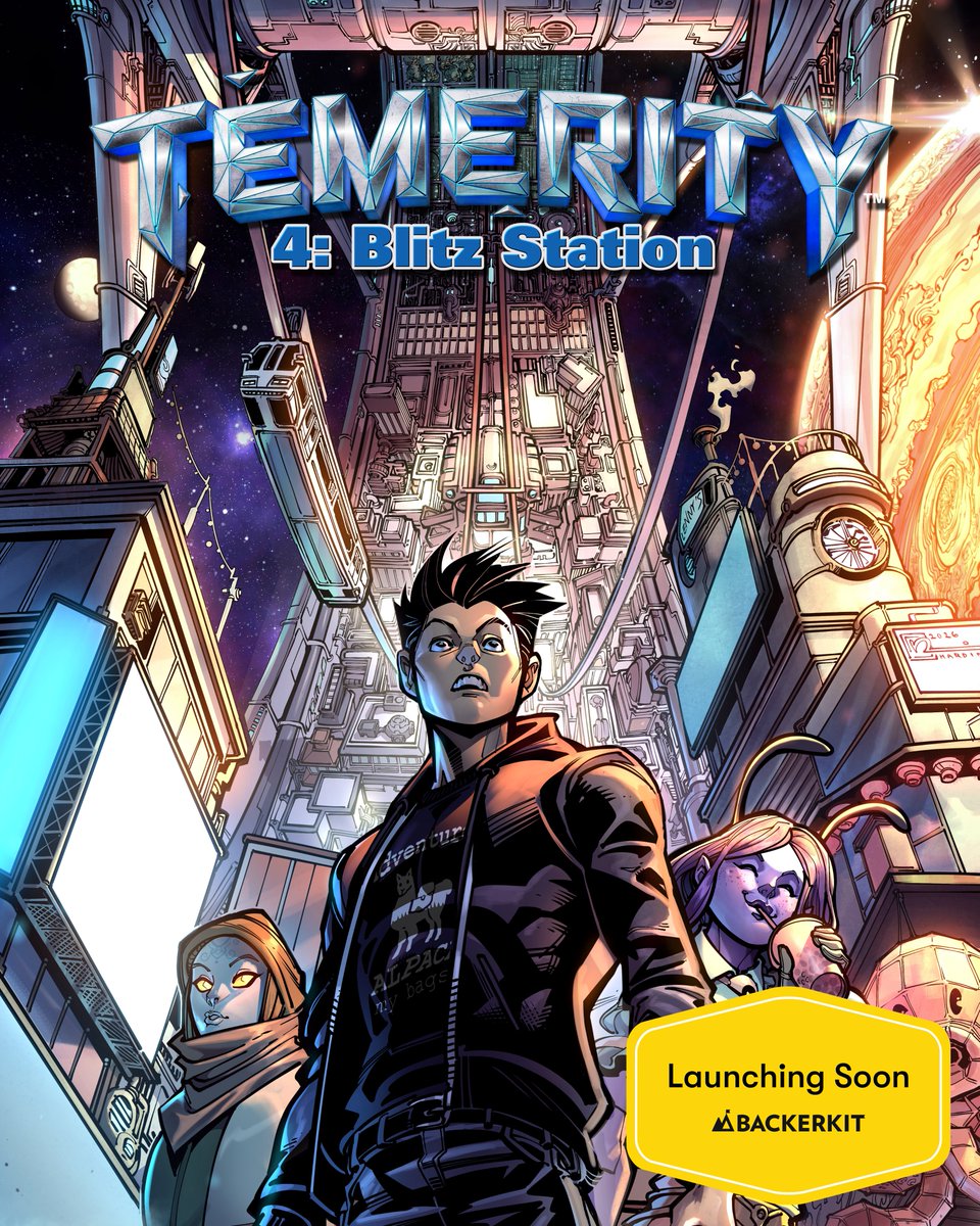 JemmaMYoung's tweet photo. Temerity 4 is launching on Backerkit on February 17th! And @ChadHardin  has done the cover! Be sure to sign up for notification for when the campaign goes live!
https://t.co/tAb1hWLTb2

#temeritycomic #backerkit #crowdfundcomics #scificomics #spaceopera #indiecomics https://t.co/oaiuUv3uhY