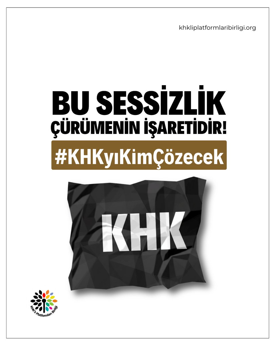 KHK hukuksuzluğunun 10. yılında susmuyoruz. Hukuksuzluğa, adaletsizliğe, sorumsuzluğa ve toplumsal sessizliğe karşı birlikte itiraz ediyoruz. Bu mesele bir güvenlik değil; hukuk, adalet ve insan hakları meselesidir.
#KHKyıKimÇözecek