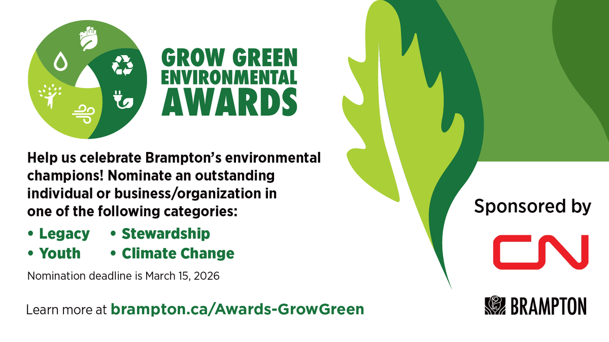 Do you know a group or individual doing great things for the environment? 💚

Nominate them for the 2026 Grow Green Awards!   

Nominations close March 15, 2026. 📆

Full details and nomination forms are available on the website 🔗: ow.ly/CXVj50Y4ij5