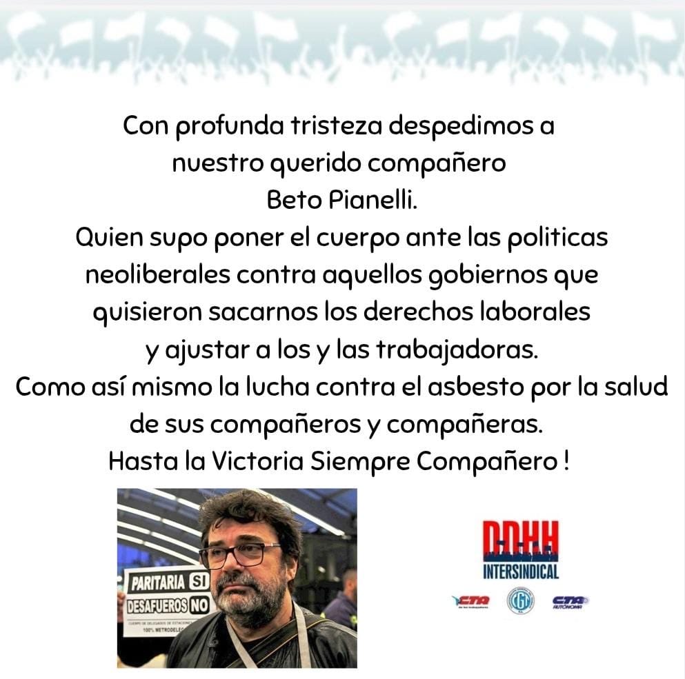 HLVS compañero ⁦<a href="/pbetito/">Beto Pianelli</a>⁩ #betopianelli