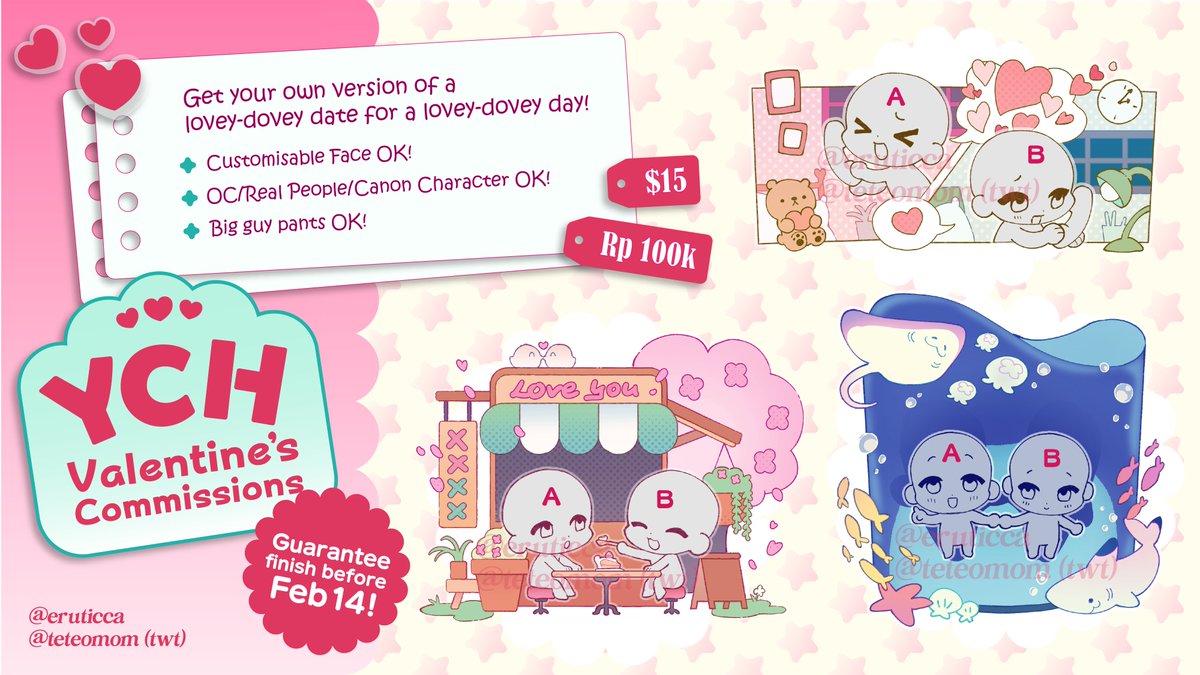 [⭐️CMS] RT appreciated

Don't know how to celebrate Valentine's Day? With your partners or just by yourself, handsome? put your character in cute date scenarios down below!! 

(Examples in replies)