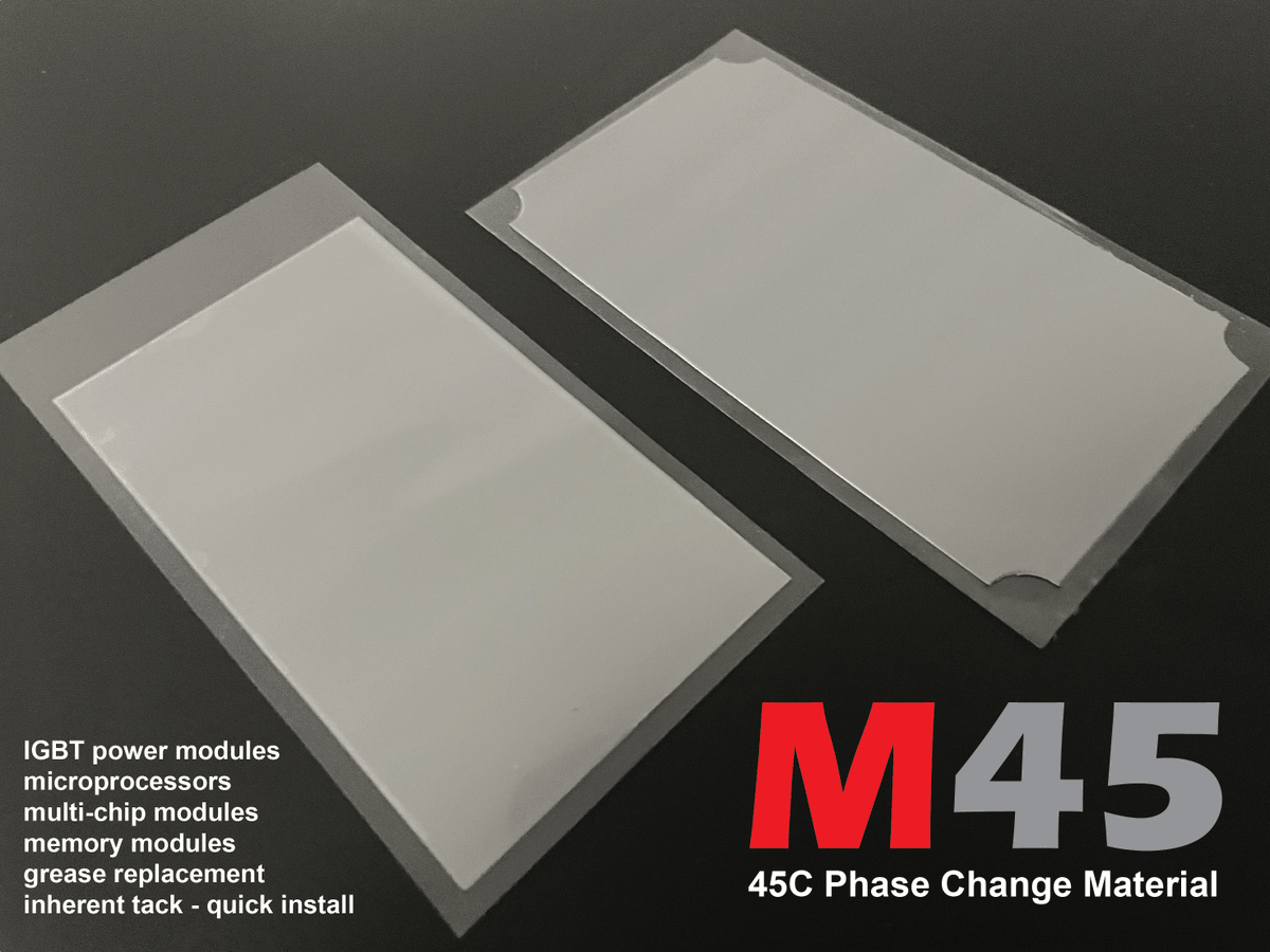 PowerCompSales's tweet photo. M45 45C Phase Change Material:

High performance phase change thermal interface material for use within IGBT power modules, memory modules, and microprocessor applications.

https://t.co/xFoU1Ej30h

#Streuter #FASTEL #TIMTEL #PowerComp #PowerCompSales #PowerComponentSales https://t.co/oxOSKaysPT