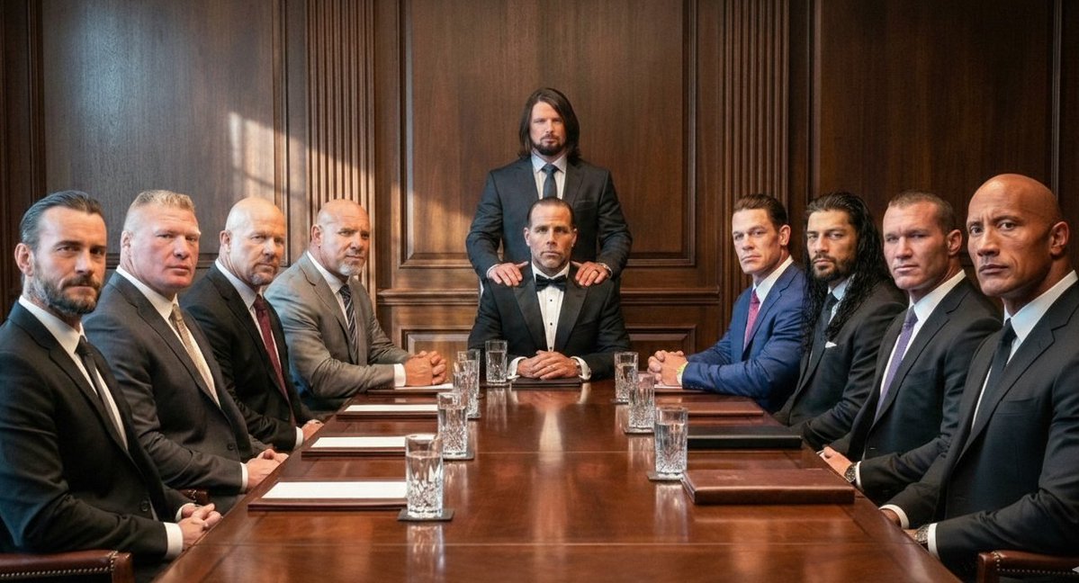 IconicChriss's tweet image. Be honest... who should stand up for Aj Styles to sit?
