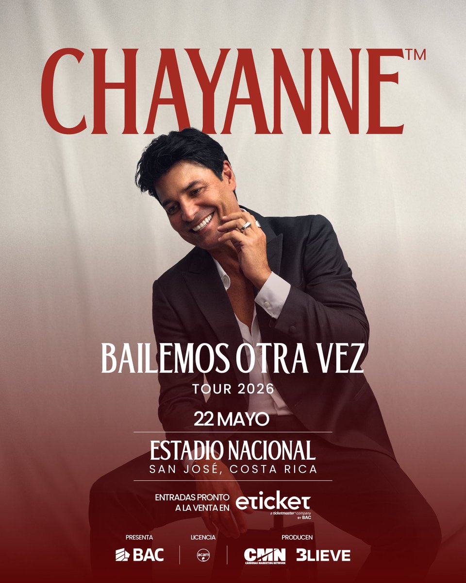 CHAYANNEMUSIC's tweet photo. Costa Rica, vuelvo para que bailemos una… y mil veces más. 🕺🇨🇷🔥 https://t.co/iOz2wMAZGB