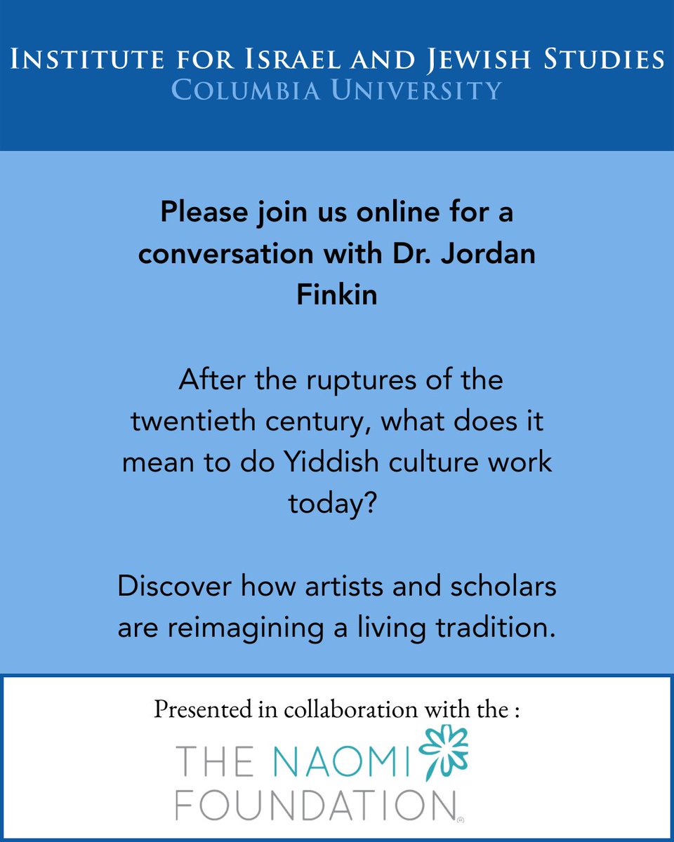 Institute for Israel and Jewish Studies @ Columbia tweet media