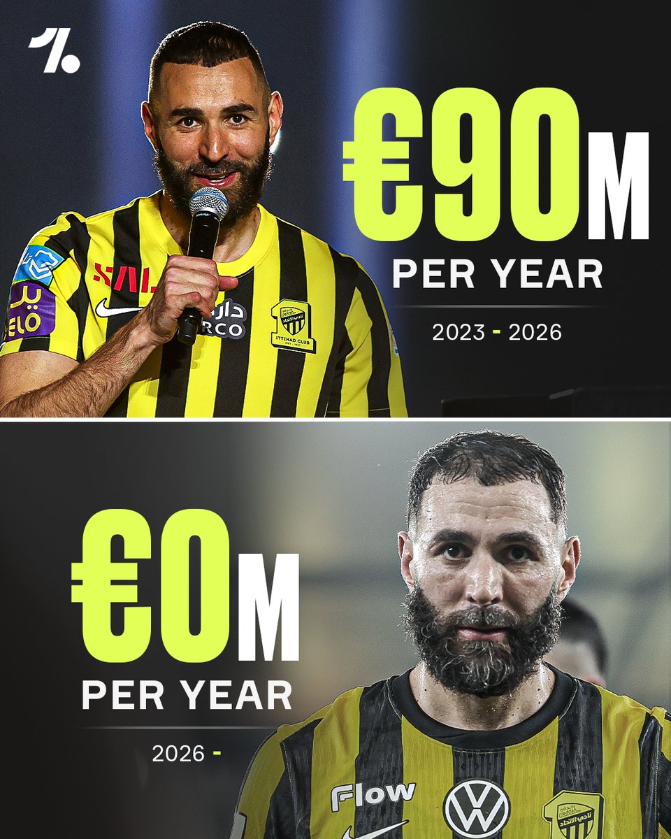 Karim Benzema refused to play for Al-Ittihad just hours before kick-off after receiving what he felt was a 'ridiculous' contract renewal offer, via L'EQUIPE  ⛔️🇫🇷🇸🇦

The 2022 Ballon d’Or winner viewed the proposal as an insult to his career, as it reportedly included zero euros